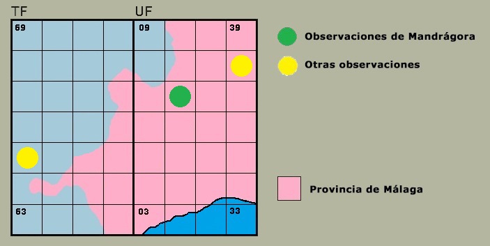 Distribucin de Coenagrion caerulescens en la Serrana