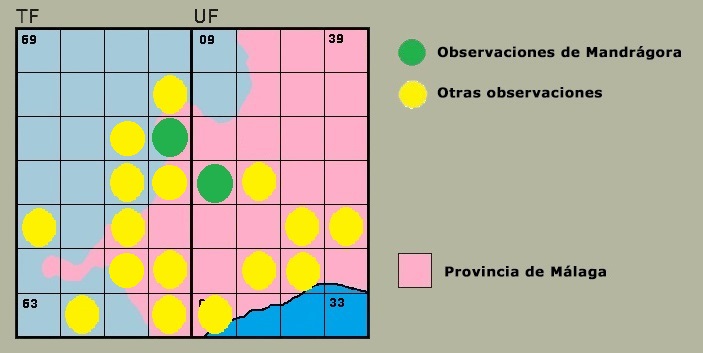 Distribucin de Lestes viridis en la Serrana